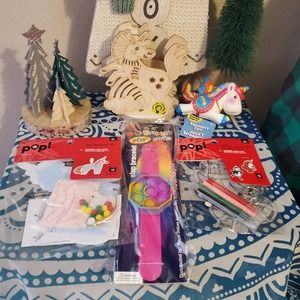 unicorn Christmas holiday diy craft ornament toy lot stocking stuffer bundle gif